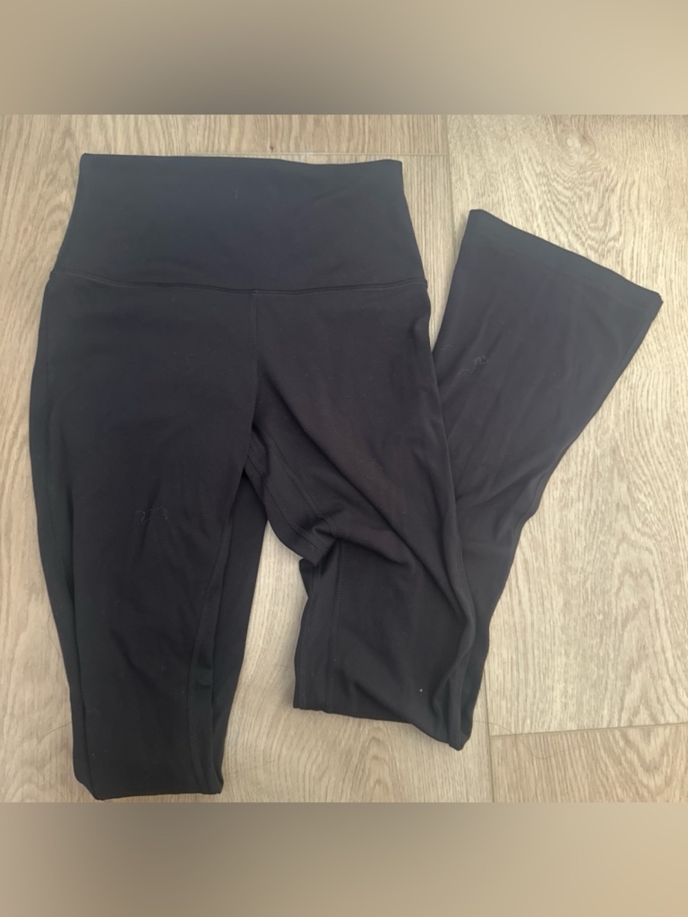 Lululemon Black high-waisted Align high rise Mini flare extra short leggings